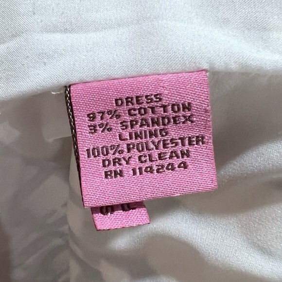 Eliza J black and white abstract print cotton high neck career dress size small - Picture 6 of 6